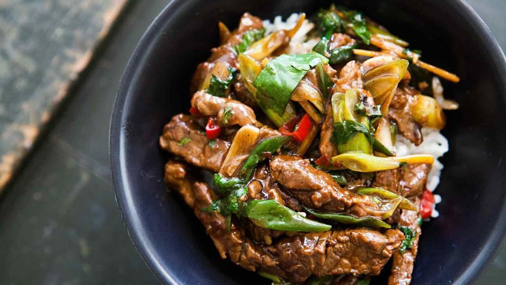 Healthy Chinese Food Ginger Beef Stir-Fry